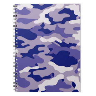 Carnet Camping Chasse Camping Camouflage bleu