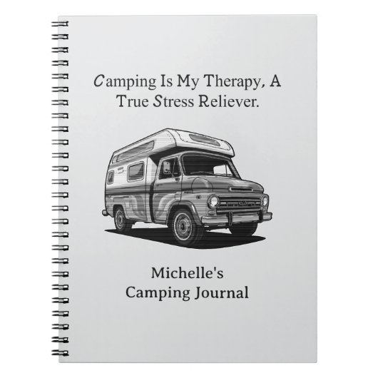 Carnet Camping Ma Thérapie Véritable Soulagement du Stres (Devant)