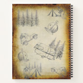 Carnet Camping Rustique d'aventure personnalisé (Dos)