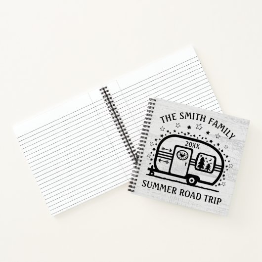 Carnet Camping Rustique Personnalisé Camper Trailer Rv Li (Intérieur)