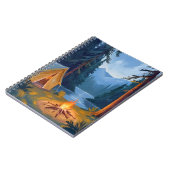 Carnet Camping Trip Forest Campfire Tent Watercolor (Côté gauche)