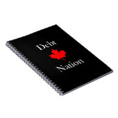 Carnet Canada Feuille d'érable Dette Nation Couleur foncé (Côté Droit)