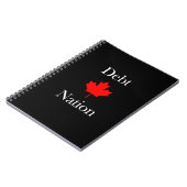 Carnet Canada Feuille d'érable Dette Nation Couleur foncé (Côté gauche)