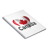 Carnet Canada Flag Heart (Côté Droit)