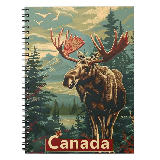 Carnet Canada Moose Vintage (Devant)