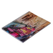 Carnet Canal avec gondole traditionnelle à Venise, Italie (Côté gauche)