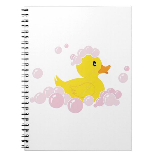 Carnet Canard dans des bulles roses (Devant)