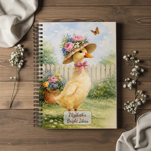 Carnet Canard de jardin vintage