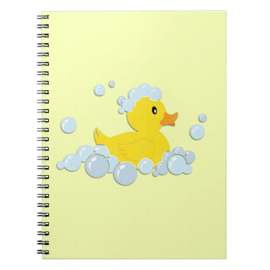 Carnet Canard en caoutchouc dans des bulles (Devant)