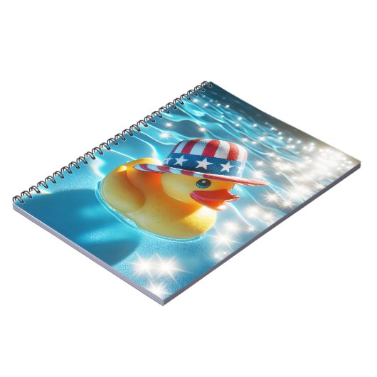 Carnet Canard En Caoutchouc Jaune Patriotique En Piscine (Côté gauche)