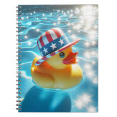 Carnet Canard En Caoutchouc Jaune Patriotique En Piscine (Devant)