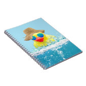 Carnet Canard jaune avec lunettes de soleil dans l'eau (Côté Droit)