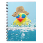 Carnet Canard jaune avec lunettes de soleil dans l'eau (Devant)