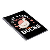 Carnet Canard Juste une fille qui aime Canards filles fil (Côté Droit)