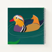Carnet Canard mandarin coloré Art numérique moderne (Dos)