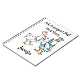 Carnet Canard mignon de l'équipe de nuit Nom drôle d'infi (Côté gauche)
