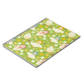 Carnet Canard vert mignon & motif sans couture de fleur d (Côté gauche)