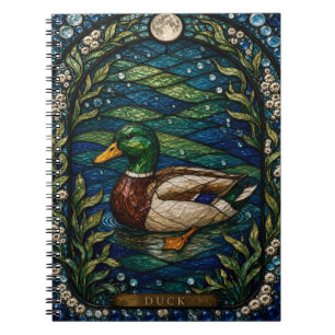 Carnet Canard, vitrail de lys des marais