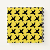 Carnet Canards volants jaune noir (Dos)