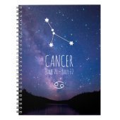 Carnet Cancer | Constellation Zodiaque personnalisée (Devant)