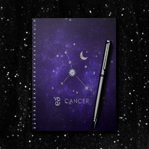 Carnet Cancer du pourpre du zodiaque Horoscope d'astrol