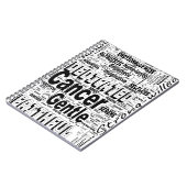 Carnet Cancer Zodiac Mot Cloud Inspiration (Côté gauche)