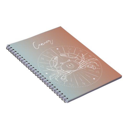 Carnet Cancer zodiaque horoscope étoile signe dégradé (Côté Droit)