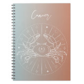 Carnet Cancer zodiaque horoscope étoile signe dégradé (Devant)