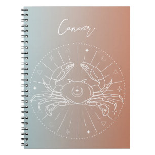 Carnet Cancer zodiaque horoscope étoile signe dégradé