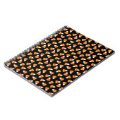 Carnet Candy Corn Halloween noir et orange (Côté gauche)