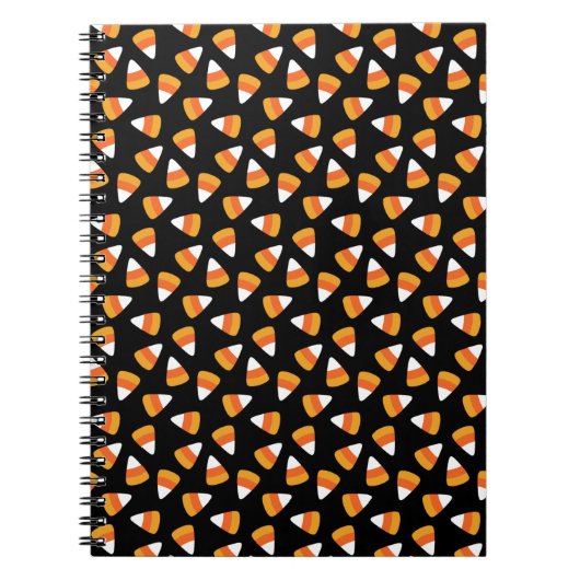 Carnet Candy Corn Halloween noir et orange (Devant)