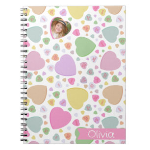 Carnet Candy Hearts Photo Valentine Notebook