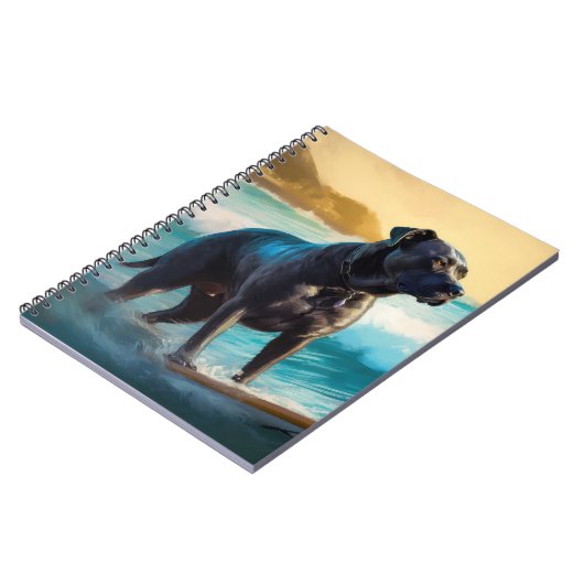 Carnet Cane Corso Beach Surf Peinture (Côté gauche)