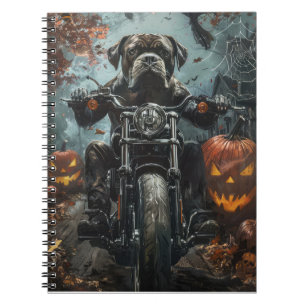 Carnet Cane Corso équitation Moto Halloween Effrayant