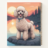 Carnet Caniche au bord d'un lac (Dos)