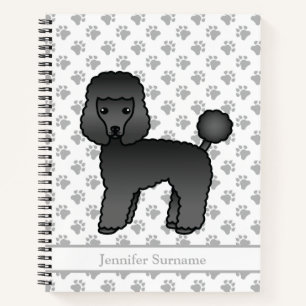Carnet Caniche jouet noir Chien de dessin animé mignon &