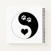 Carnet Canine Yin Yang Pâtes de coeur et de chien (Dos)