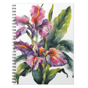 Carnet Canna - Fleurs aquarelle