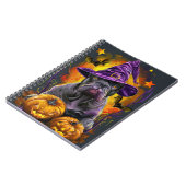 Carnet Canne éffrayante Corso Chien Halloween sorcière et (Côté gauche)