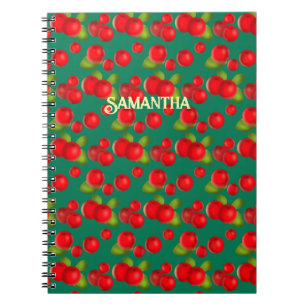 Carnet Canneberge Avec Feuilles
