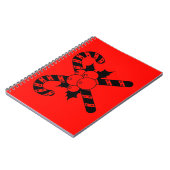 Carnet Canneberges et gui Joyeux Noël noir (Côté gauche)