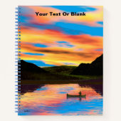 Carnet Canoë au coucher du soleil (Devant)