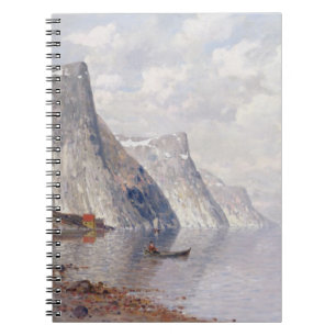 Carnet Canotage sur un fjord norvégien (huile sur la