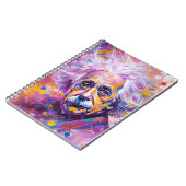 Carnet capa de caderno Einstein neon (Côté gauche)