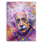 Carnet capa de caderno Einstein neon (Devant)