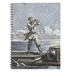 Carnet Capitaine Nemo Verne 20 000 lieues Sci Fi Art
