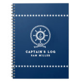 Carnet Capitaines Log Marine Bleu Blanc Nautique Bateau R (Devant)