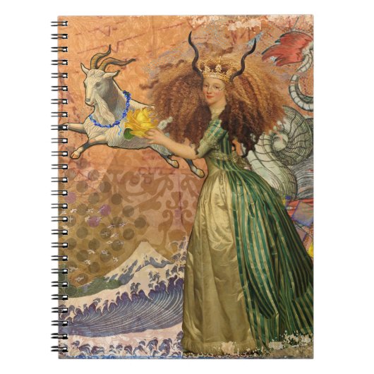Carnet Capricorn Femme Chèvre Whimsical Amusant (Devant)