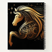 Carnet Capricorn Zodiac Gold Horse Astrology (Dos)