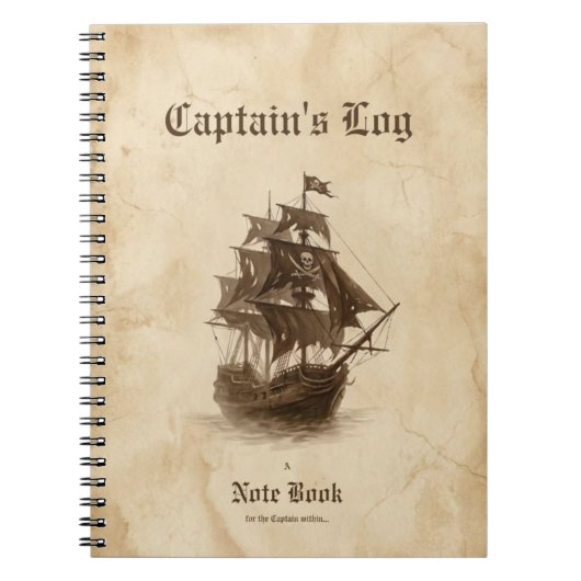 Carnet Captain's Log Notebook (Devant)